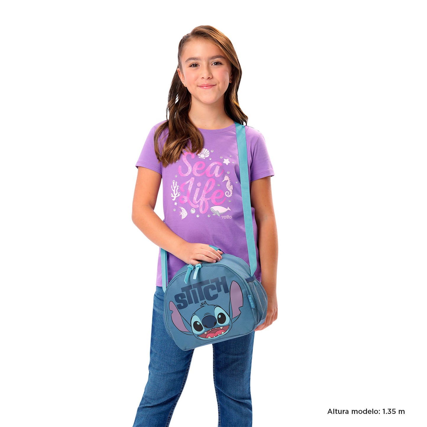 Lonchera Térmica Unisex Stitch Mediana Azul