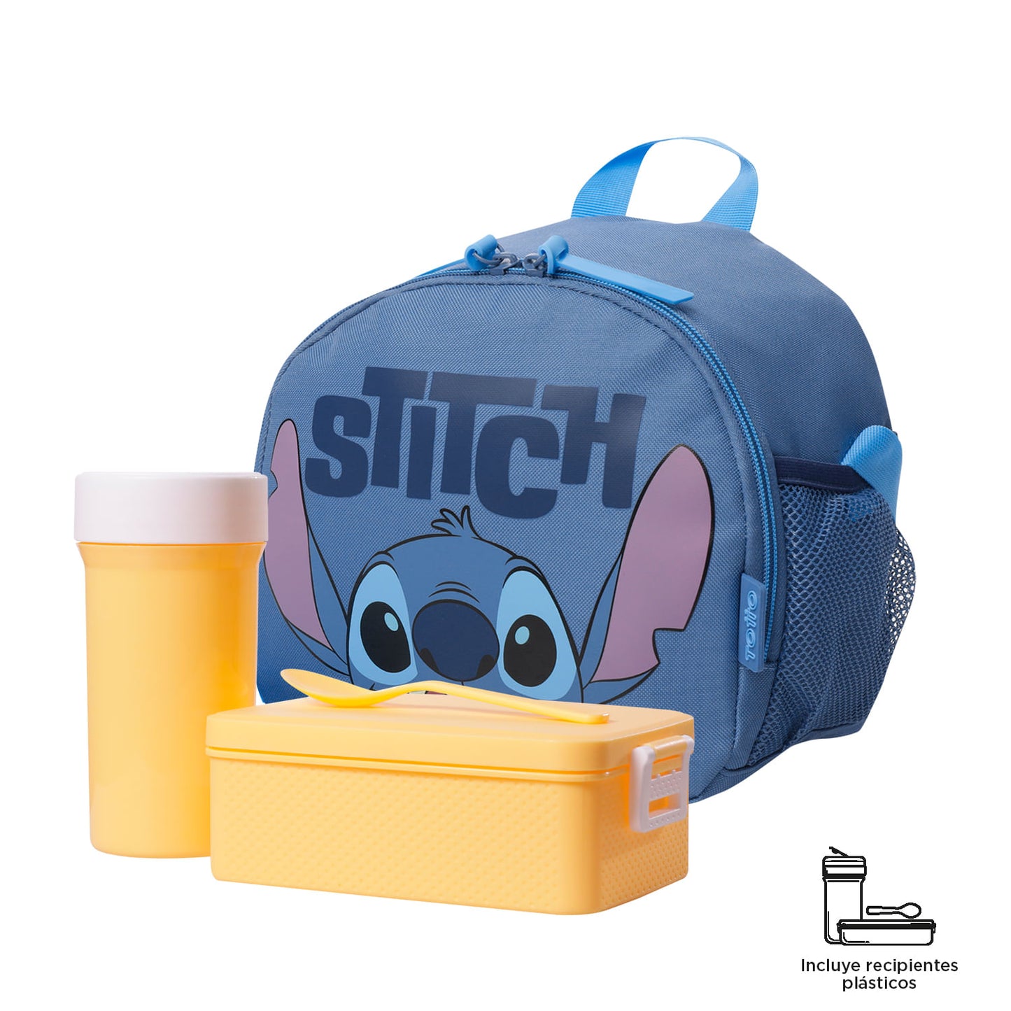 Lonchera Térmica Unisex Stitch Mediana Azul
