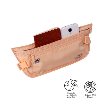 Canguro de viaje Security con RFID blocker Durazno