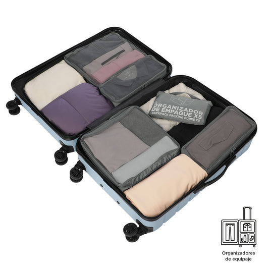 Organizador de viaje Packing cube x 5 Gris