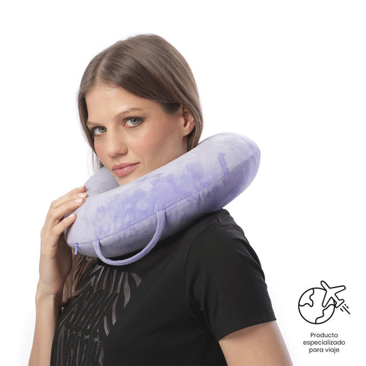 Almohada de Viaje Memory Foam Jet Pillow Morada