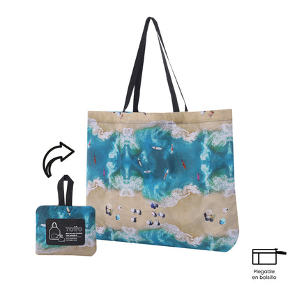 Shopping Bag Plegable Practibag Liviana Azul