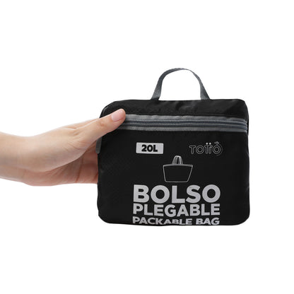Sacola de compras dobrável e leve Ramel, preta