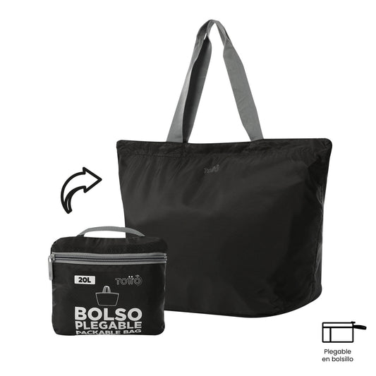 Shopping Bag Plegable Ramel Liviana Negro