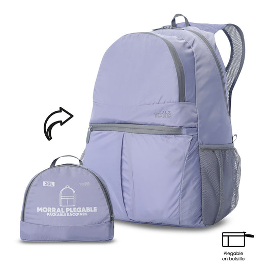 Morral de Viaje Plegable Noka 20 Grande Morado