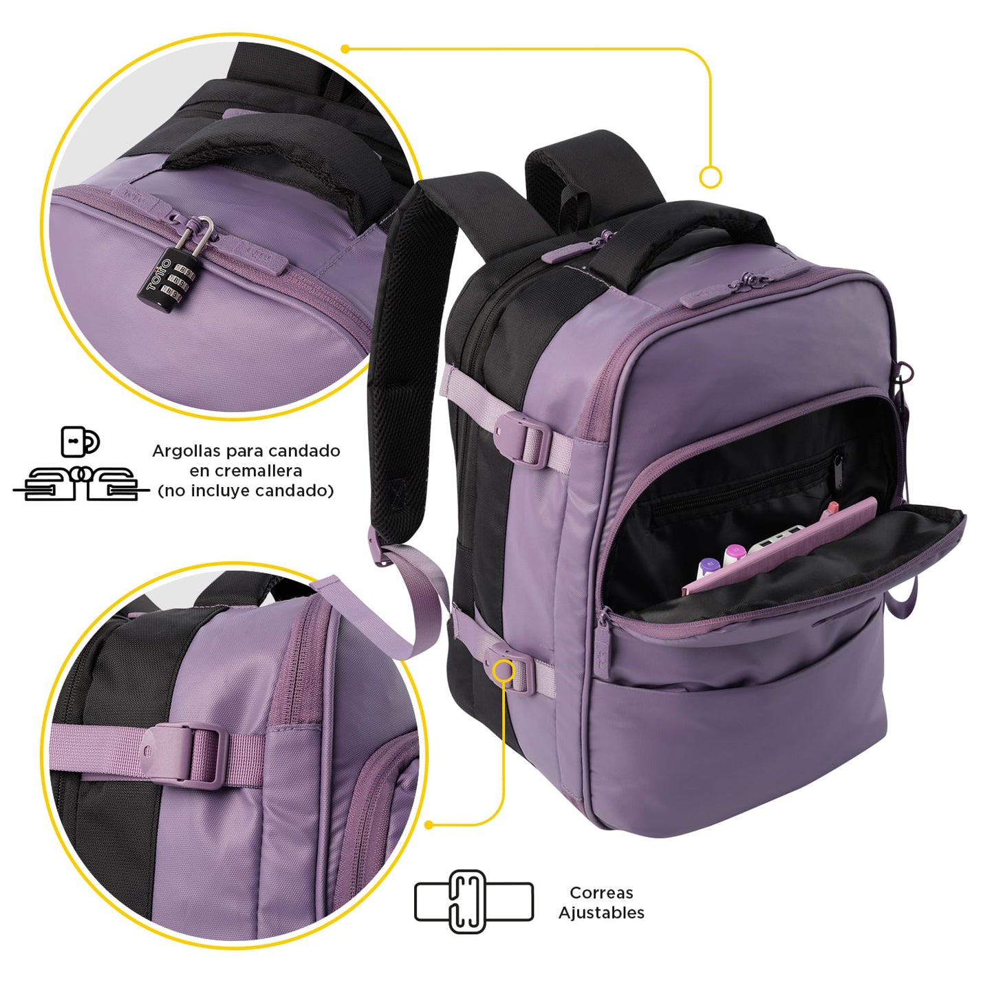 Morral Multifuncional de Viaje Trip Mediano Morado