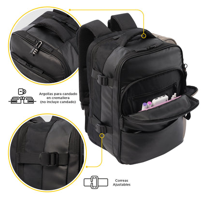 Morral Multifuncional de Viaje Trip Mediano Negro