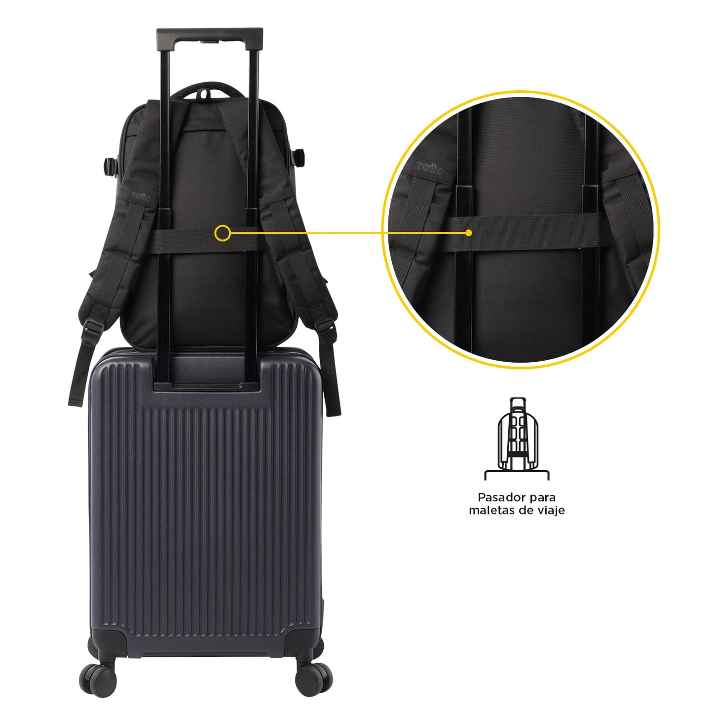 Morral Multifuncional de Viaje Trip Mediano Negro