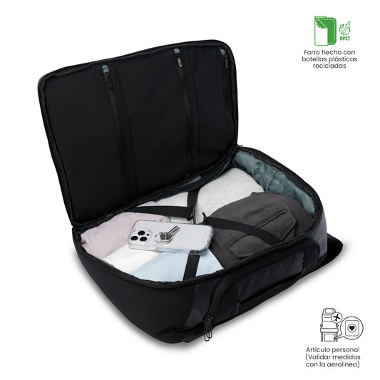 Mochila de viagem grande Deploy, preta