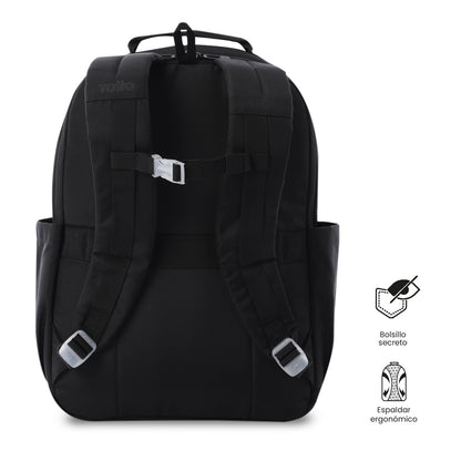 Mochila de viagem grande preta Elan Travel