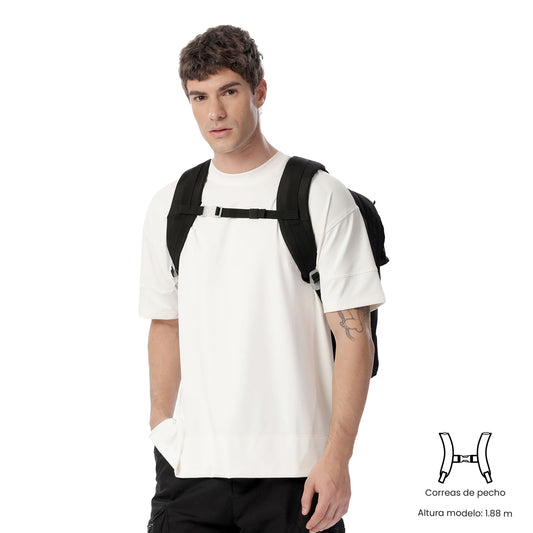 Mochila de viagem grande preta Elan Travel