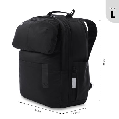 Mochila de viagem grande preta Elan Travel