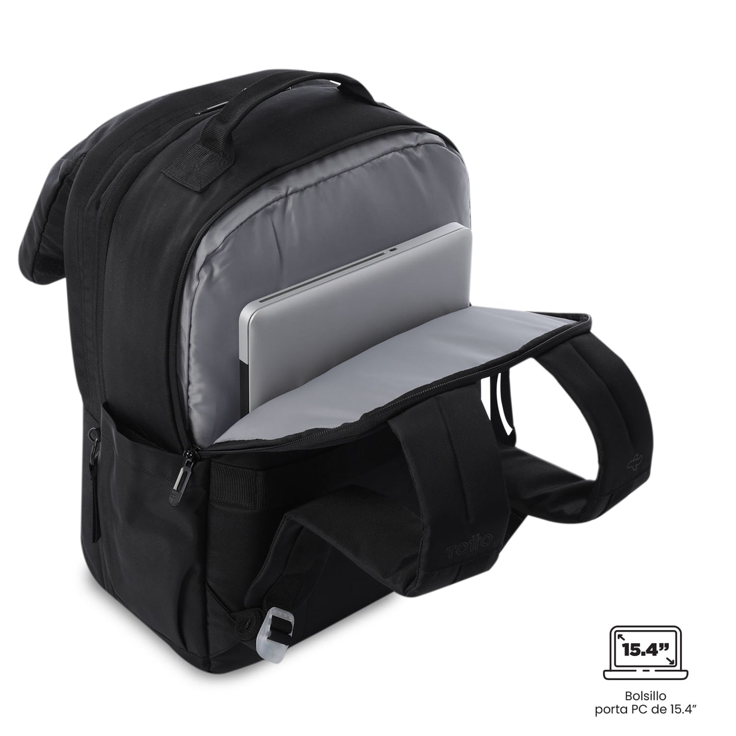 Mochila de viagem grande preta Elan Travel