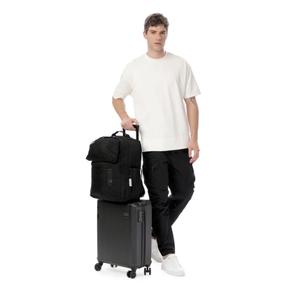 Mochila de viagem grande preta Elan Travel