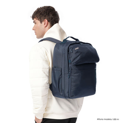 Mochila de viagem grande azul Elan Travel
