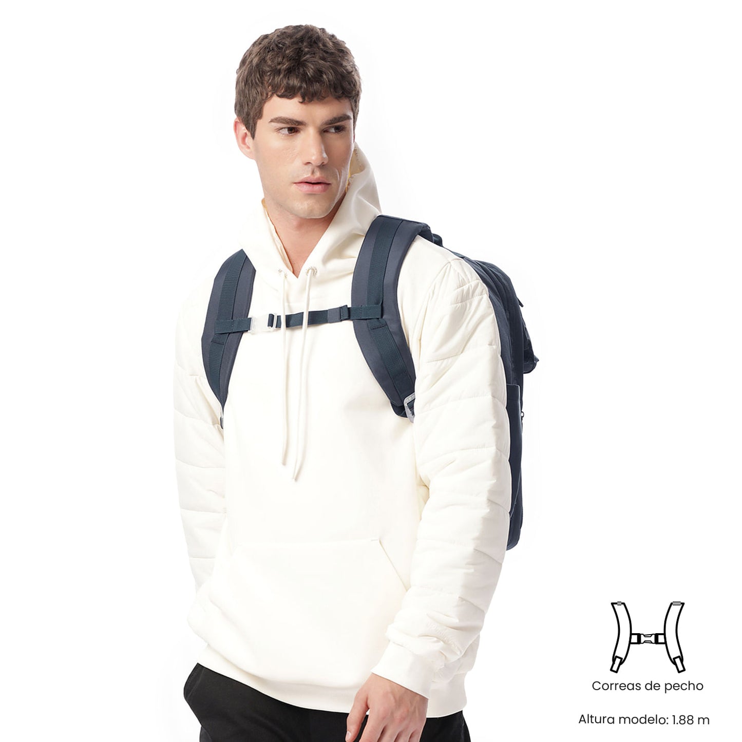 Mochila de viagem grande azul Elan Travel