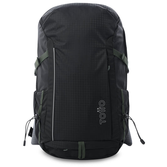 Mochila Summit 35 preta para atividades ao ar livre com sistema de pederneira
