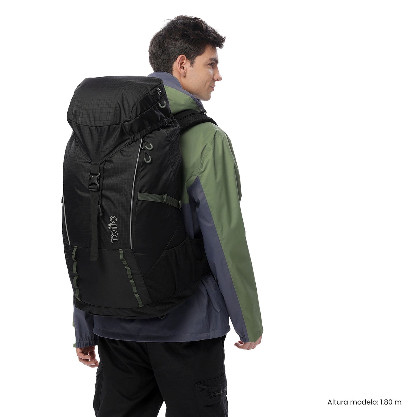 Mochila Summit 50 tamanho médio para atividades ao ar livre, preta