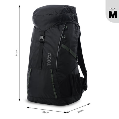 Mochila Summit 50 tamanho médio para atividades ao ar livre, preta