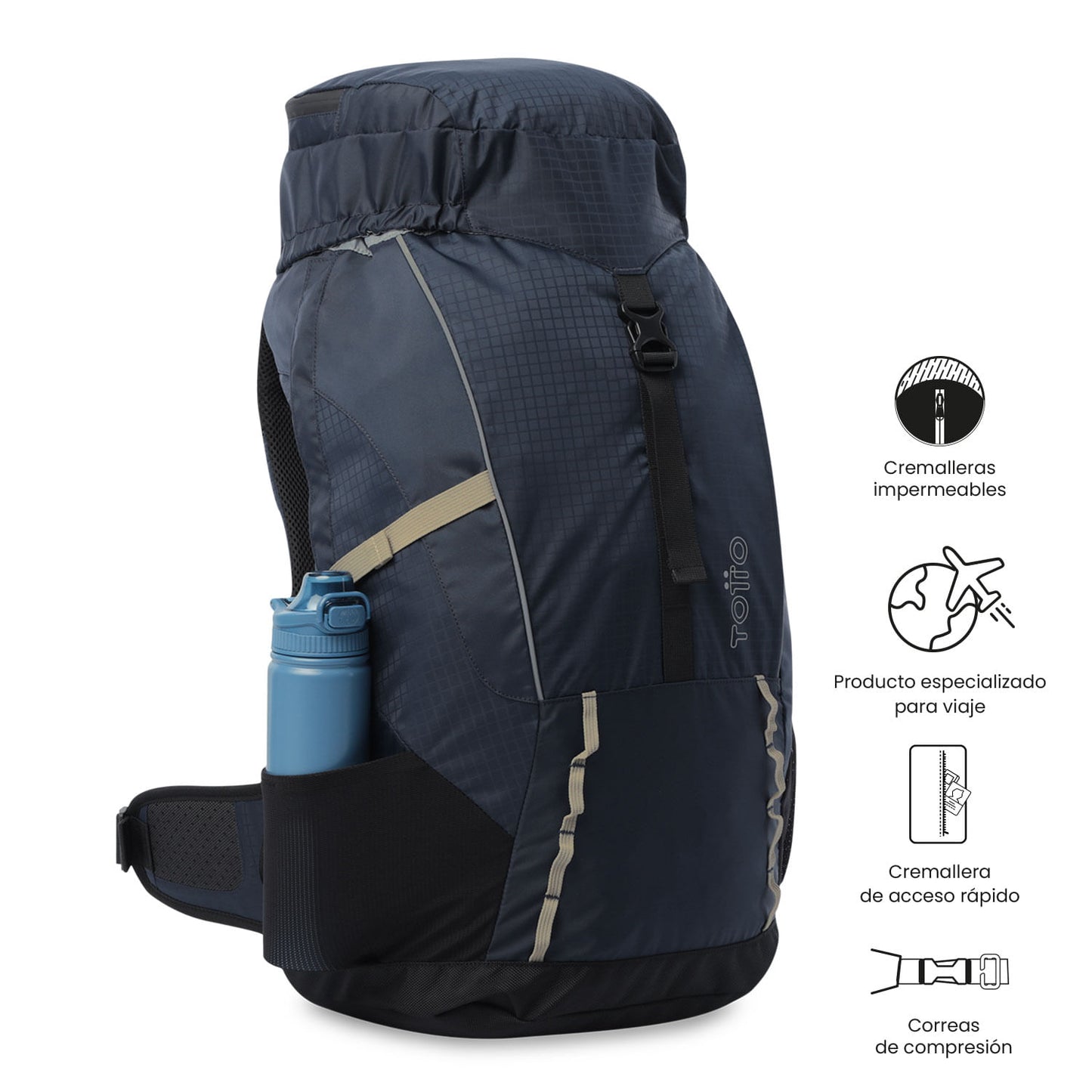 Mochila Summit 50 tamanho médio para atividades ao ar livre, azul