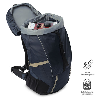 Mochila Summit 50 tamanho médio para atividades ao ar livre, azul