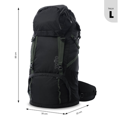 Mochila para atividades ao ar livre Summit 65 Grande Preta