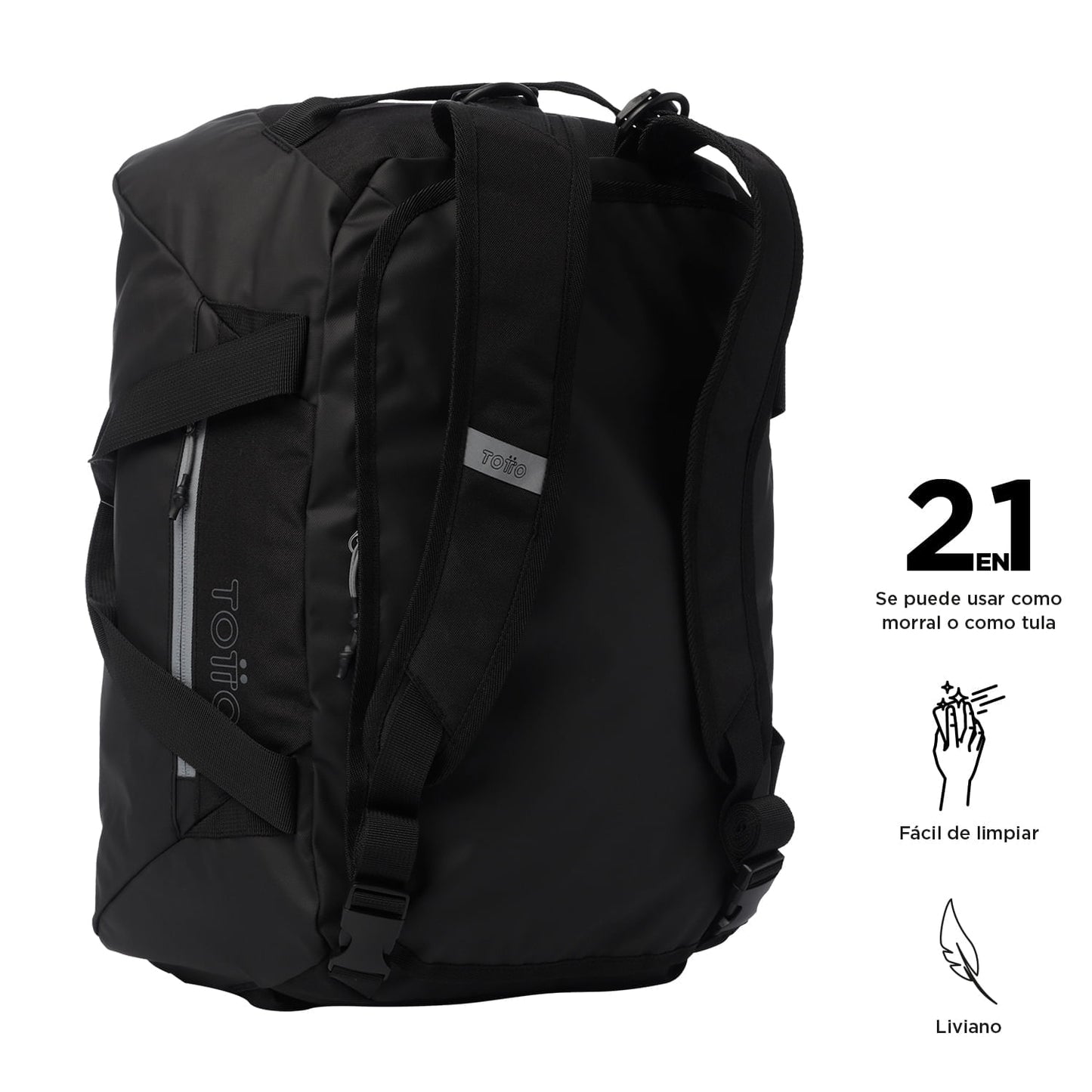 Tula de viaje 2 en 1 Plegable Rever 35 Mediana Negra