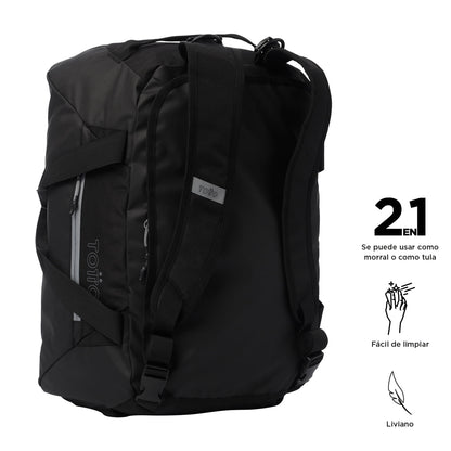 Tula de viaje 2 en 1 Plegable Rever 35 Mediana Negra