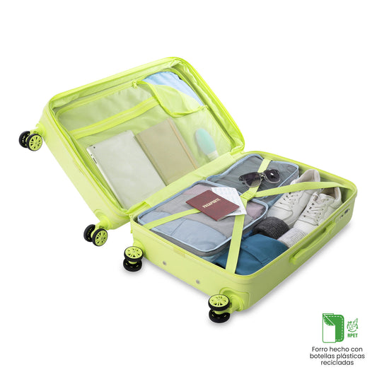 Maleta de Viaje Mediana 360 Bazy+ 2.0 Verde