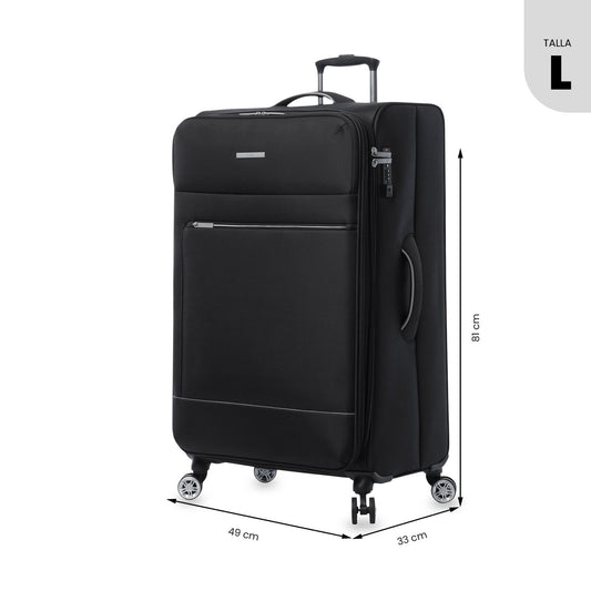 Maleta de Viaje 23 Kg 360 Liviana Bodega Negra