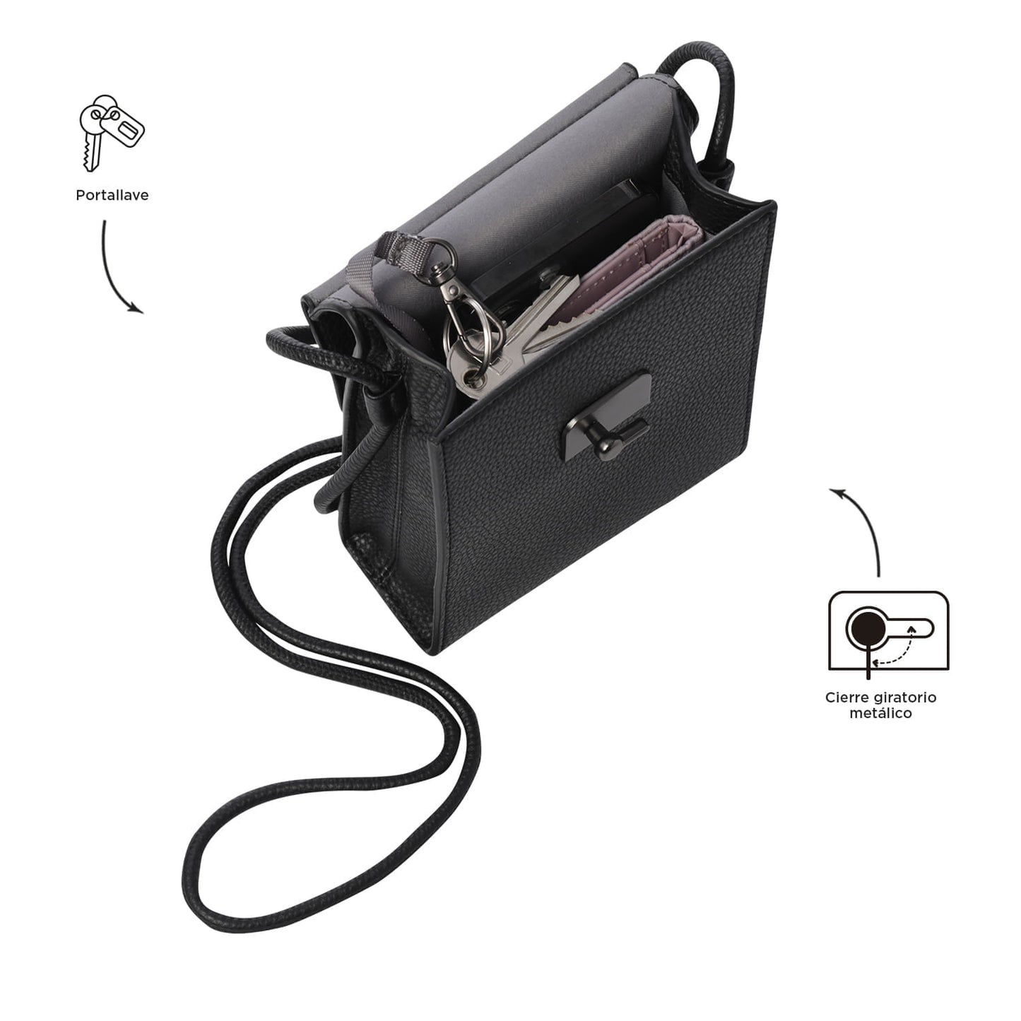 Bolso para Mujer Smooth Crossbody Pequeño Negro