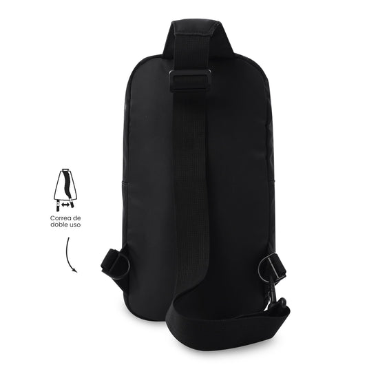 Bolsa pequena preta Crossover Tracer de 10" para mesa, mãos livres.