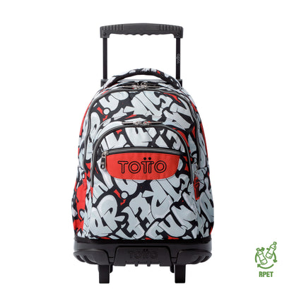 Morral Ruedas Niño Porta PC 15.4" Bomper Renglon Rojo