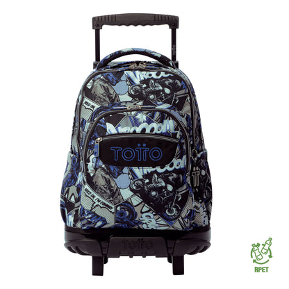 Morral Ruedas Niño Porta PC 15.4" Bomper Renglon Gris