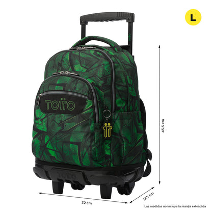 Morral con Ruedas para Niño Porta PC 15.4" Bomper Renglon Verde