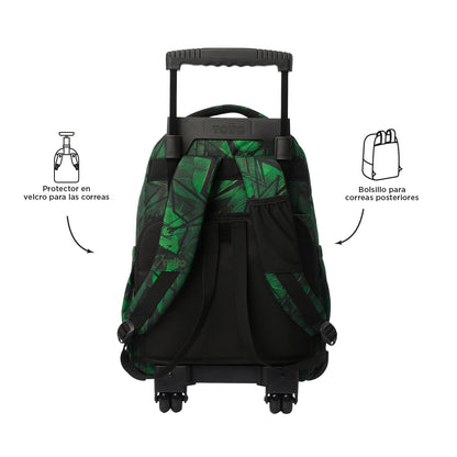Morral con Ruedas para Niño Porta PC 15.4" Bomper Renglon Verde