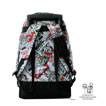 Maleta para Niño con ruedas Porta PC 15.4" Renglón Gris