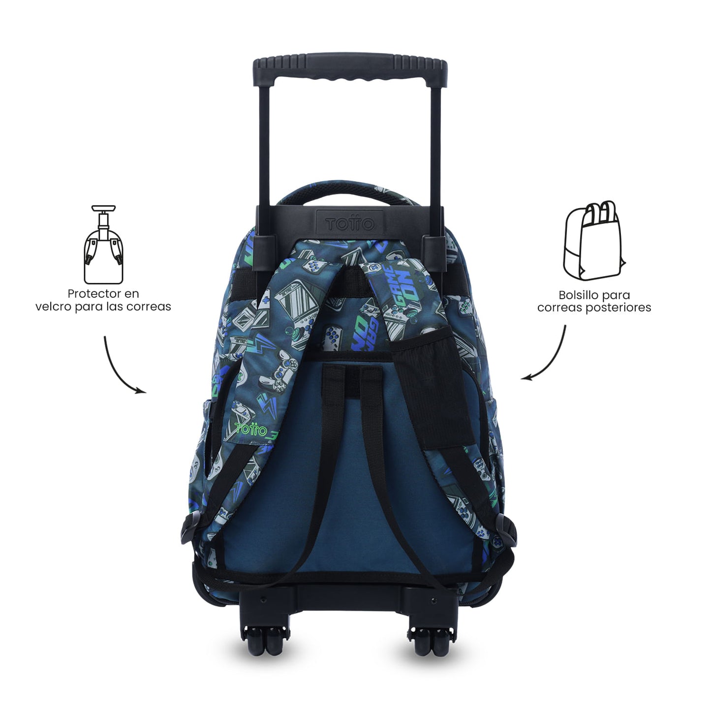 Maleta para Niño con ruedas Porta PC 15.4" Renglón Azul