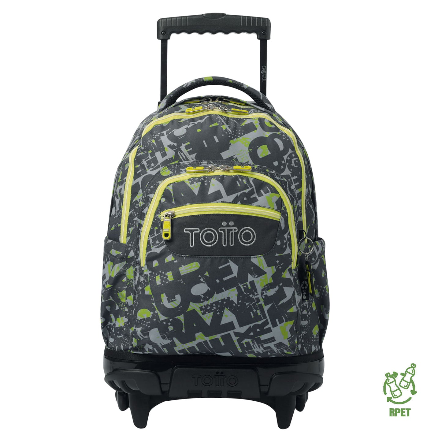 Morral con Ruedas Niño Porta PC 15.4" Renglones Gris