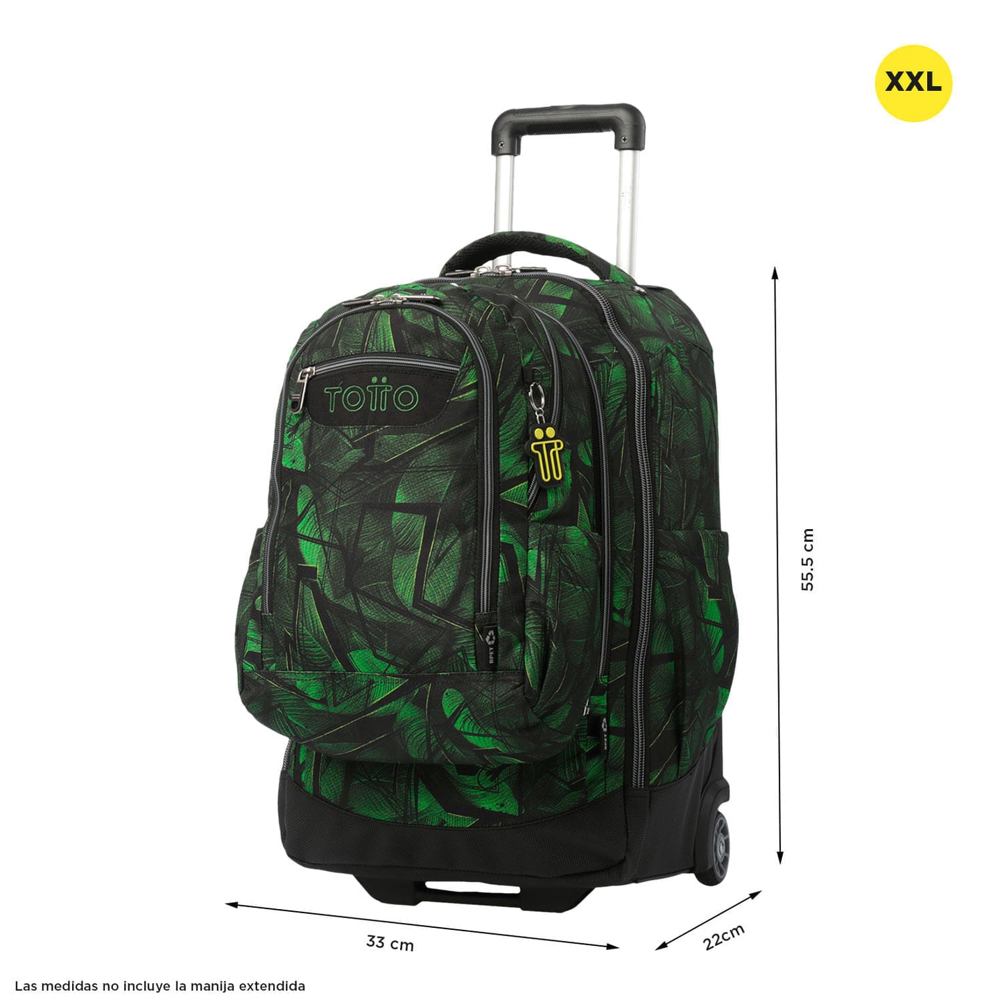 Morral con Ruedas para Niño Porta PC 13" Bocin Verde