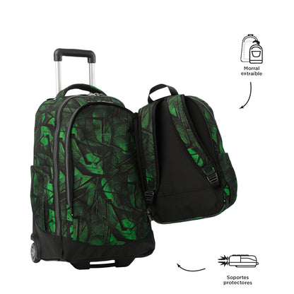 Morral con Ruedas para Niño Porta PC 13" Bocin Verde