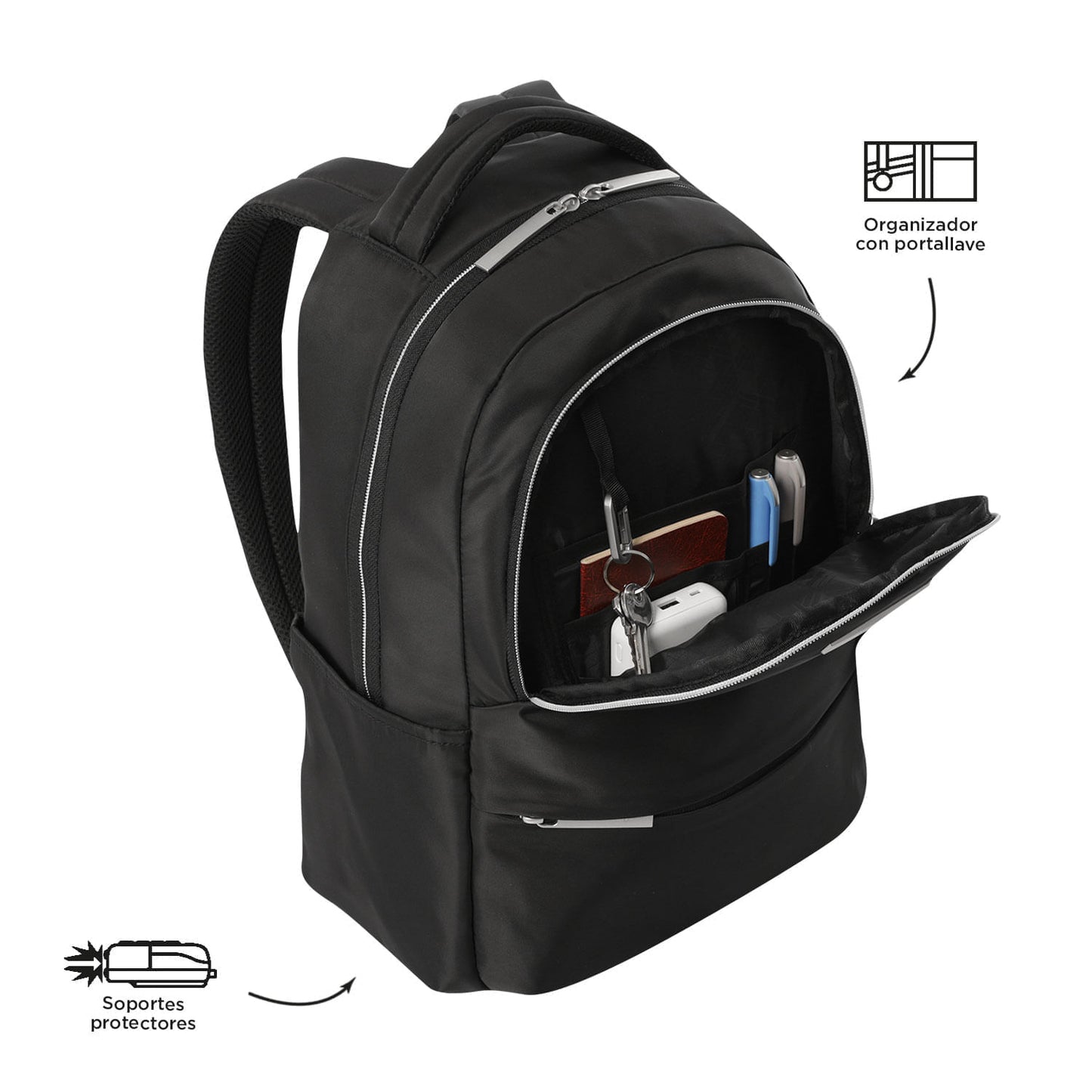 Morral Ejecutivo Porta PC14" Adelaide 2 2.0 Negro Mujer
