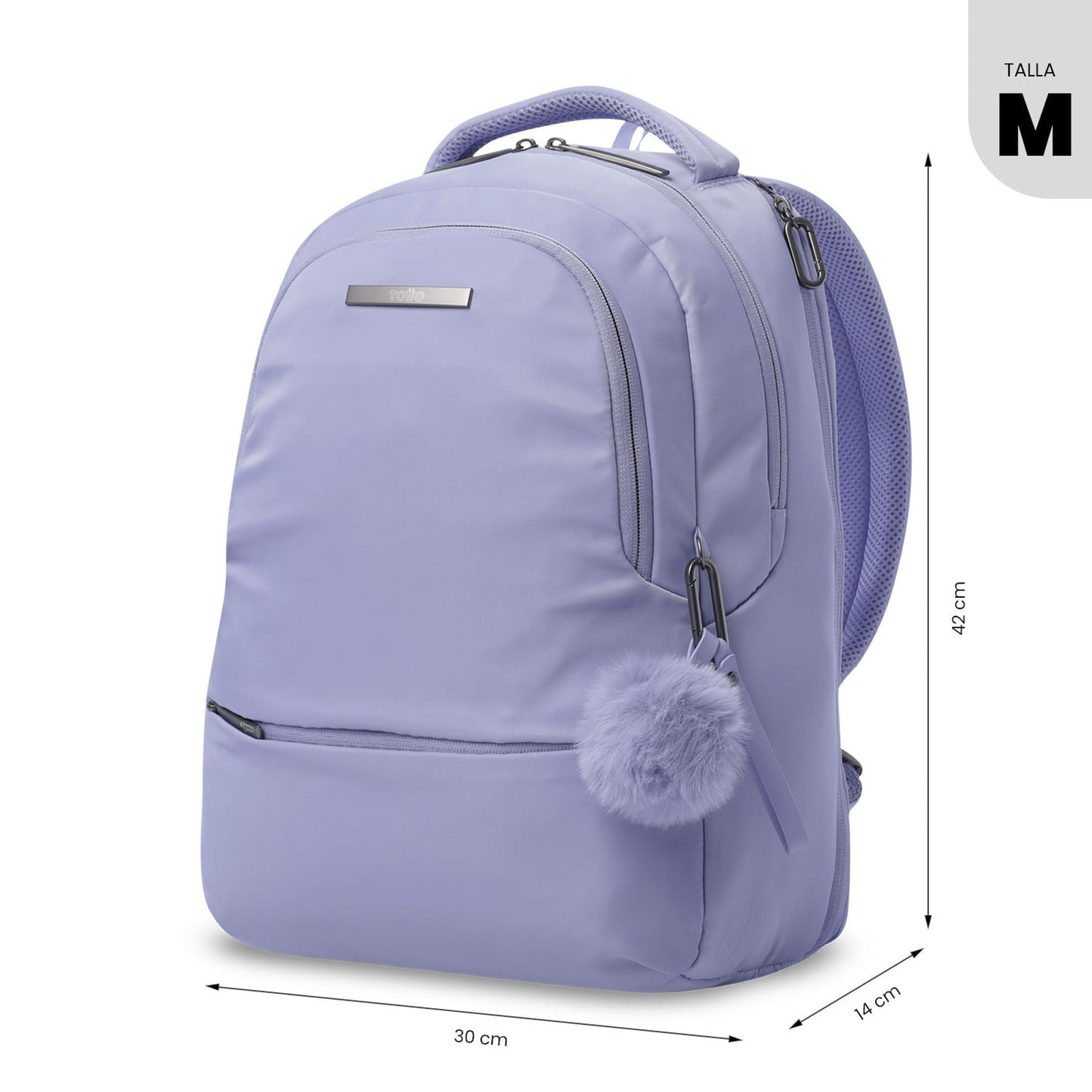 Mochila executiva feminina Adelaide 2 2.0 com compartimento para laptop de 14" - Roxa