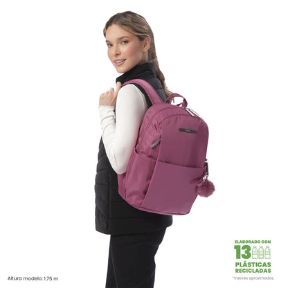 Mochila executiva feminina Adelaide 2 2.0 rosa para laptop de 14"