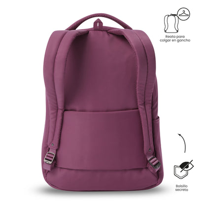 Mochila executiva feminina Adelaide 2 2.0 rosa para laptop de 14"