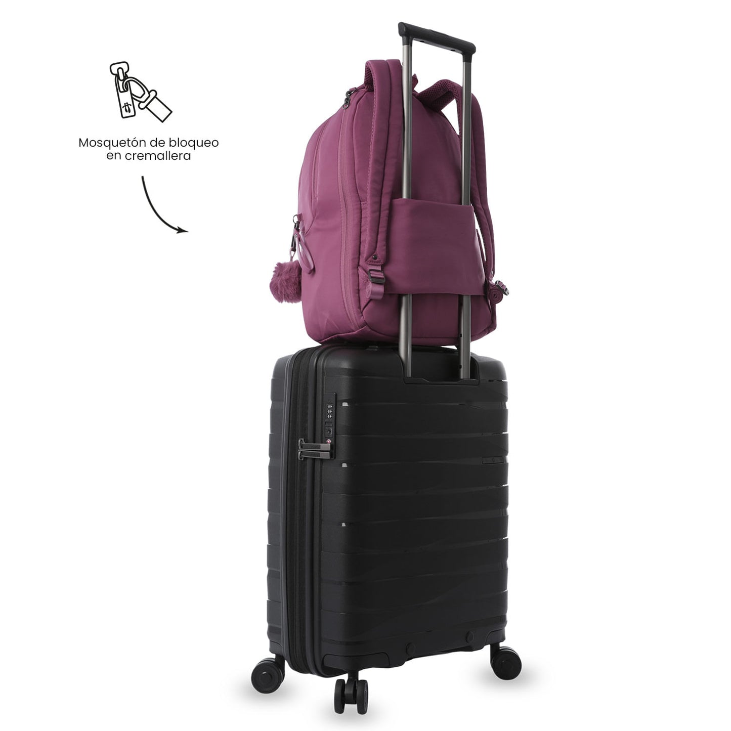 Mochila executiva feminina Adelaide 2 2.0 rosa para laptop de 14"