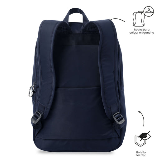 Mochila executiva feminina Adelaide 3 2.0 azul para laptop de 14".
