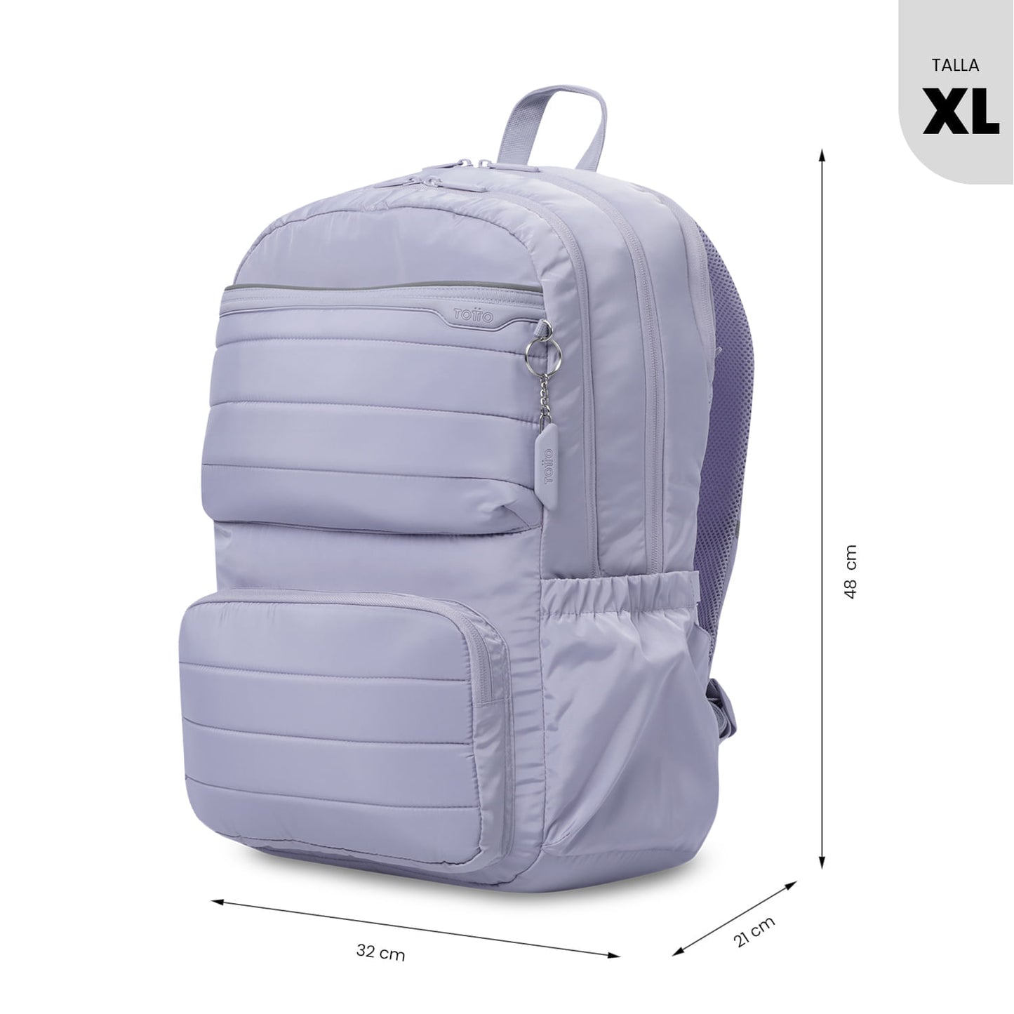 Mochila feminina roxa para laptop Campus, para PC de 16".
