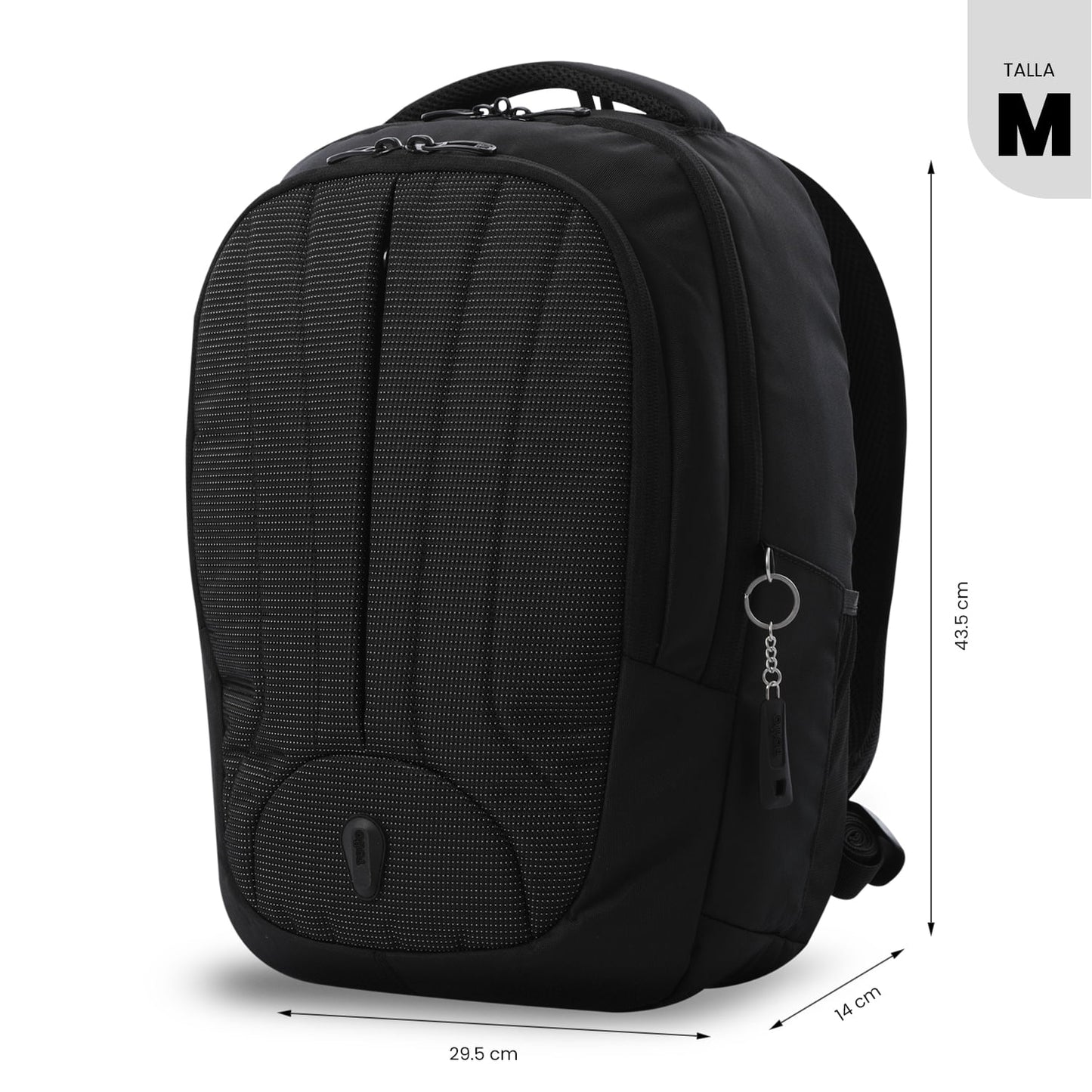 Mochila Executiva para Laptop de 14" com Codec L1 2.0, Preta, Masculina