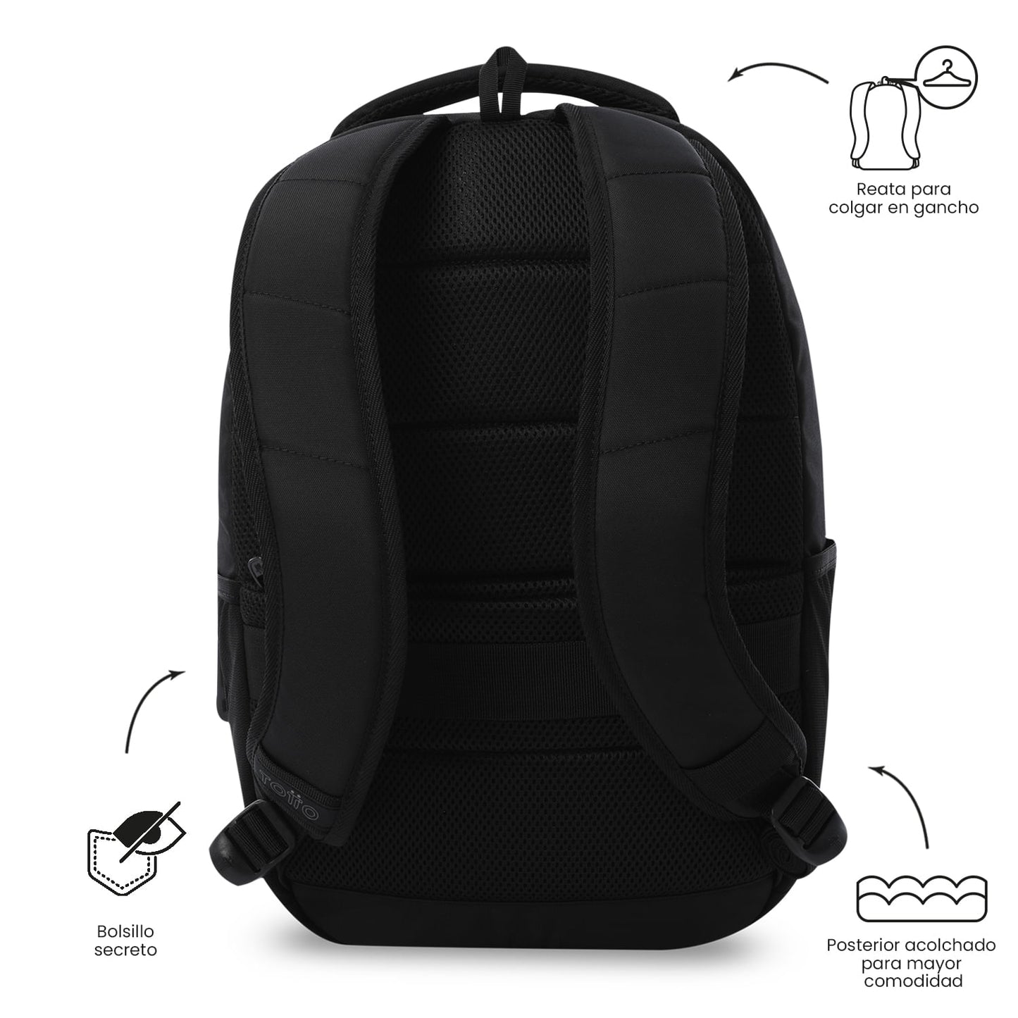 Mochila Executiva para Laptop de 14" com Codec L1 2.0, Preta, Masculina
